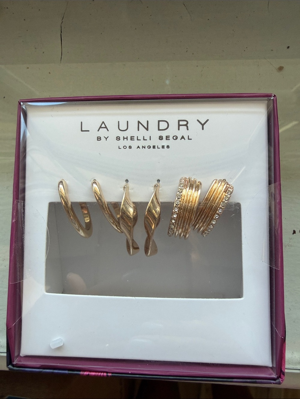 Laundry By Shelli Segal Gold Multi-Pair Earring Set
